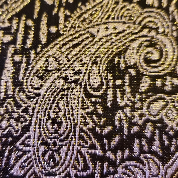 Nine West Fit and Flare Cocktail Dress (Semi-formal), Black & Gold, Size 14 - Picture 7 of 11